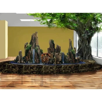 北京崇文公園假山駁岸學(xué)校假山制作