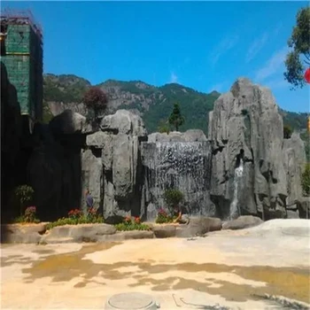 陜西榆林水泥假山生態(tài)園假山