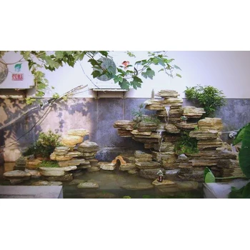 黑龍江大慶水泥假山酒店假山裝飾