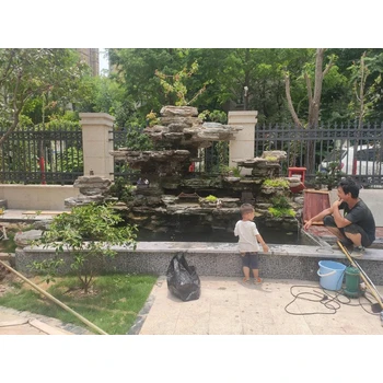 山東菏澤天然石假山駁岸千層石假山