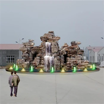 天津薊縣庭院魚池假山學(xué)校假山制作