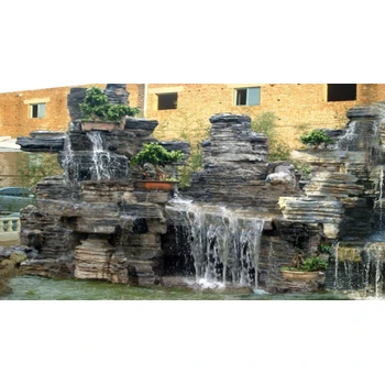 山西朔州太湖石假山千層石假山疊水