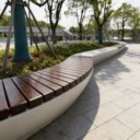 上海芮涵定制grc泰科石uhpc水磨石戶外景觀樹池座凳