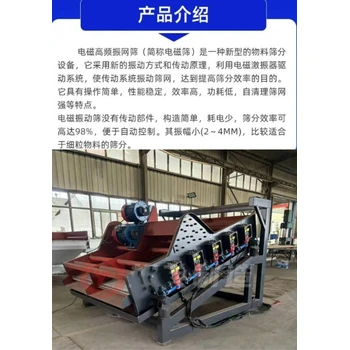 鋰礦石電磁高頻復(fù)振篩選洗煤廠高頻振動篩