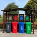 河南垃圾分類亭垃圾桶棚垃圾分類投放站生產(chǎn)廠家，多種款式可定制