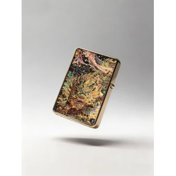 精亮NGLING浮雕鎏金防風打火機送禮四件套耐用禮品