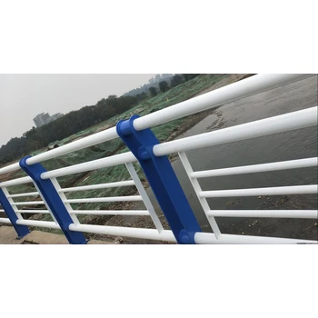 河道欄桿道路橋梁天橋橋面景觀河道護(hù)欄鍍鋅材料烤漆處理防腐防銹