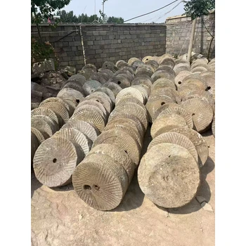 復(fù)古景觀擺件定制刻字老磨盤天然青石老石板臺階石