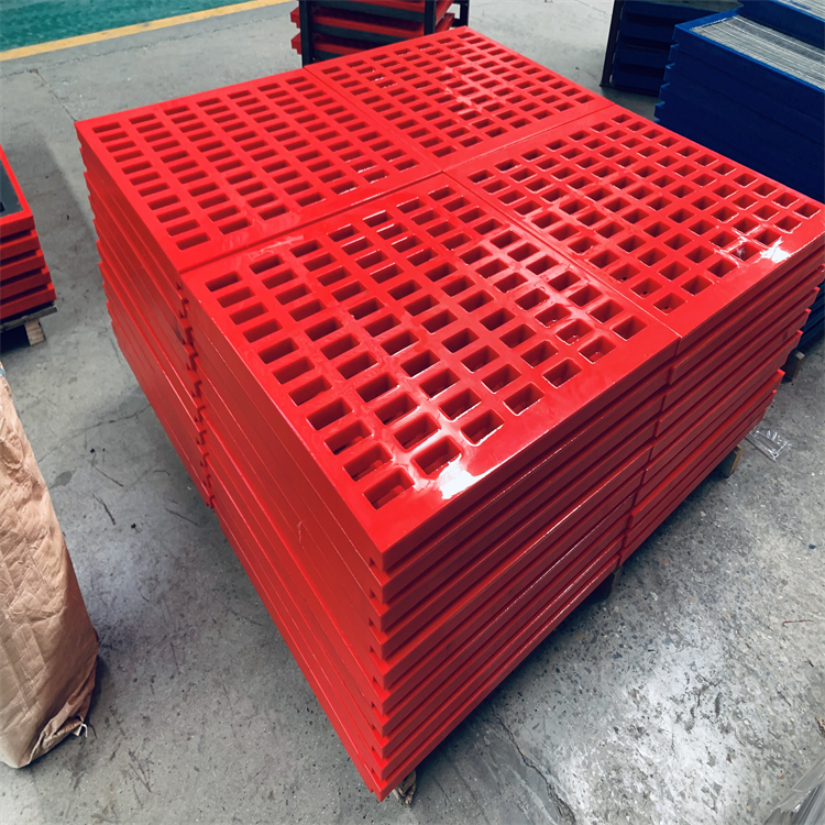 棗莊聚氨酯脫水篩板-振動(dòng)大小孔礦石分篩廠家