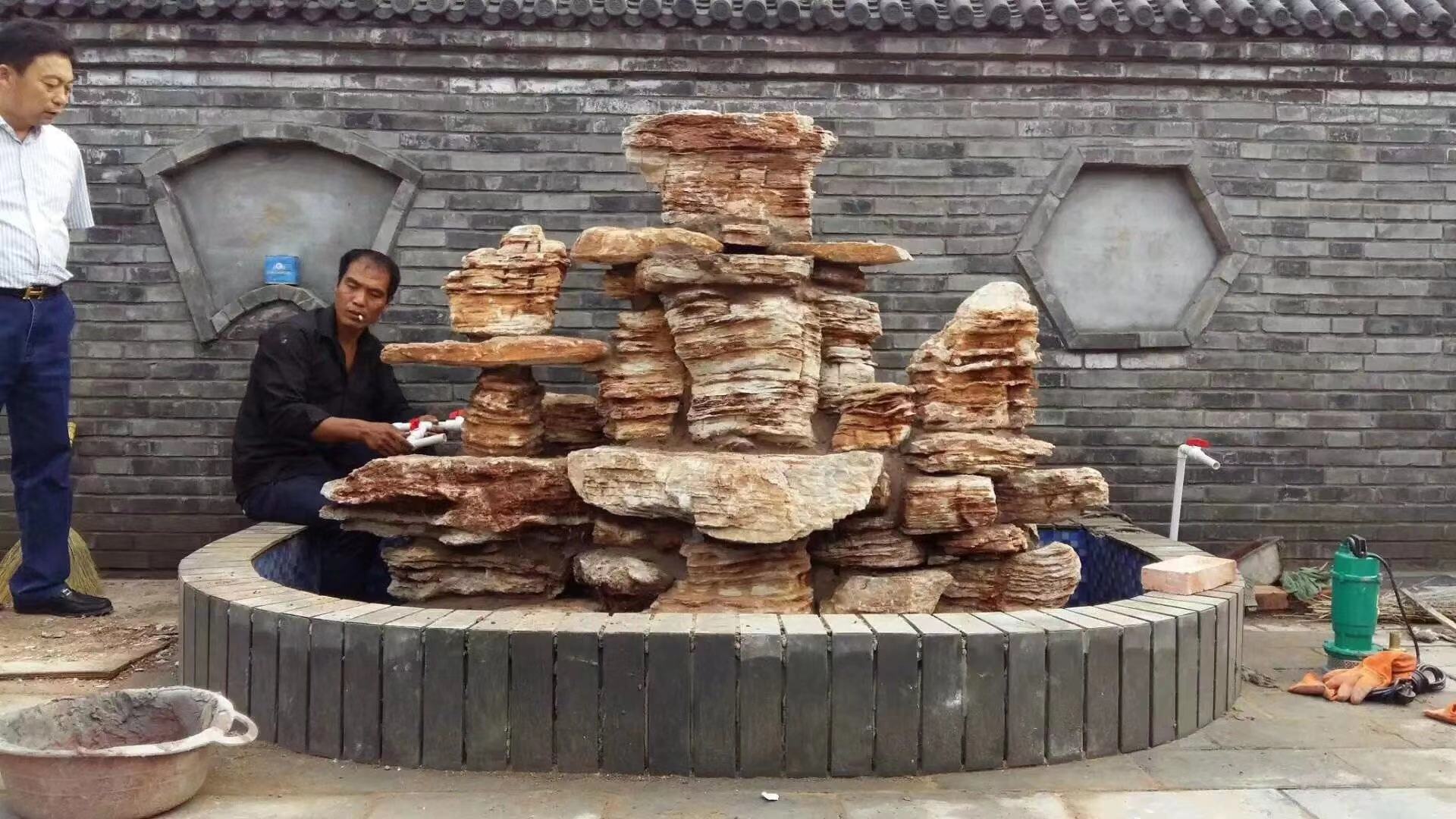 河南盧氏假山生產廠家水泥假山工程