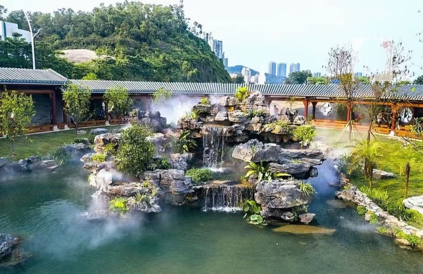 上海松江廣場制作假山大型園林假山石材