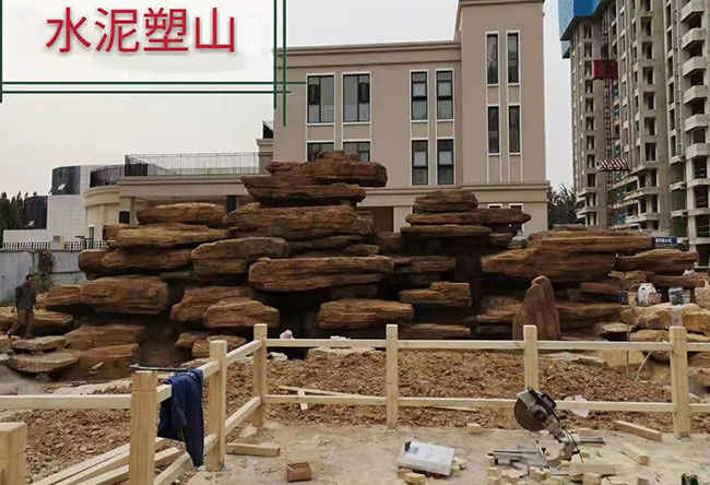 河南盧氏假山生產廠家水泥假山工程