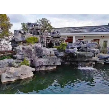 山西大同上水石假山小区假山制作