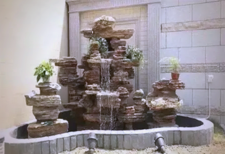 山東諸城斧劈石假山 假山大門制作