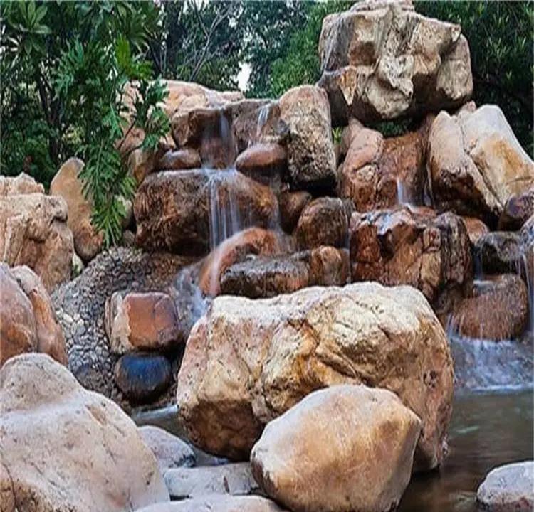 山西朔州太湖石假山 千層石假山疊水