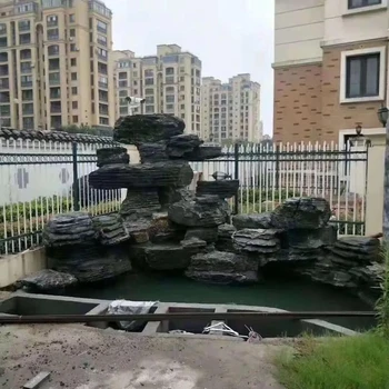 山西大同上水石假山小区假山制作